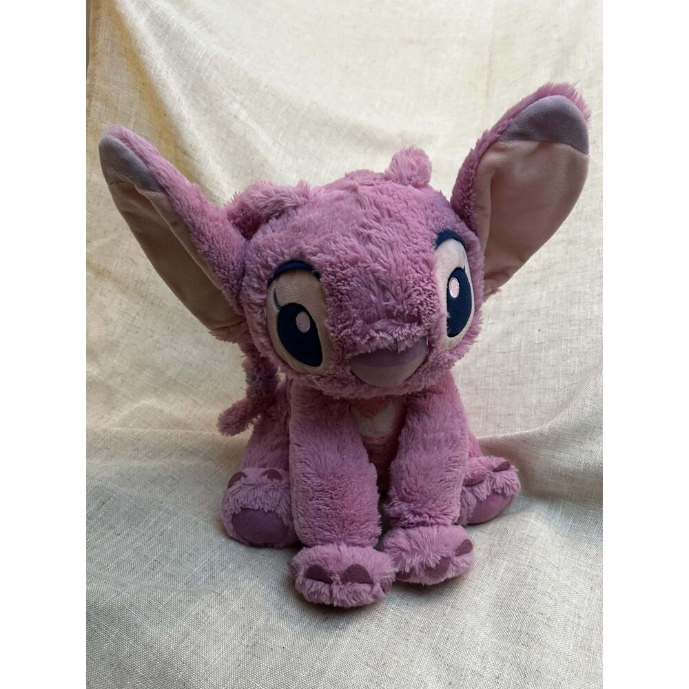 Disney Store Lilo & Stitch Angel Pink Purple Plush Stuffed Animal Toy Around 14”